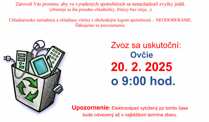 1. fotografia fotogalérie Zvoz elektroodpadu 20.2.2025 - foto