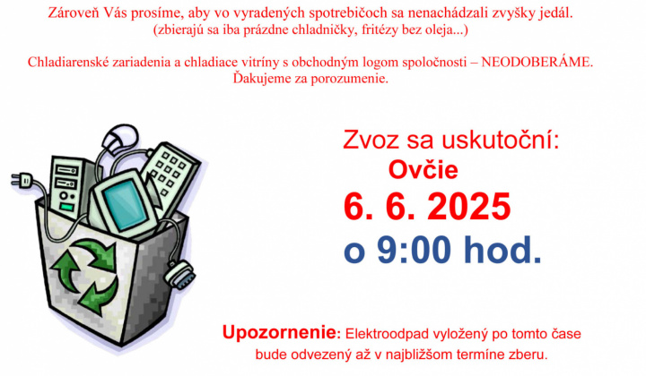 1. fotografia fotogalérie Zvoz elektroodpadu 6.6.2025 - foto