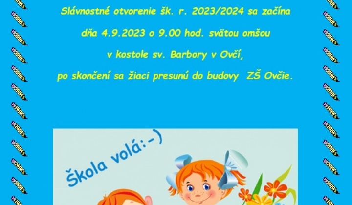 1. fotografia fotogalérie Nástup detí do školy pre šk. rok 2023/24, ZŠ a MŠ Ovčie a ZŠ Hrabkov - foto