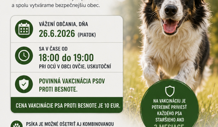 Fotka - Vakcinácia psov proti besnote